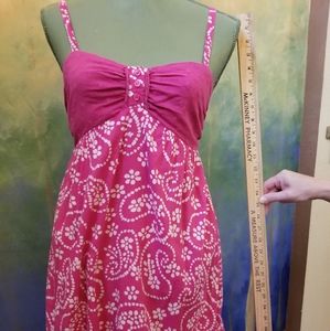 VintagePink/white paisley spaghetti strap sundress